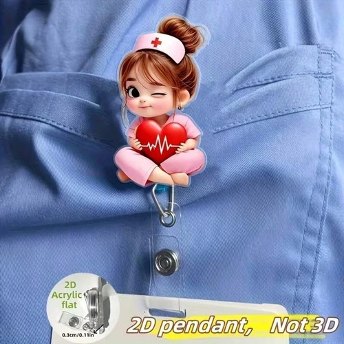 Cute coffee girl - coffee, retractable