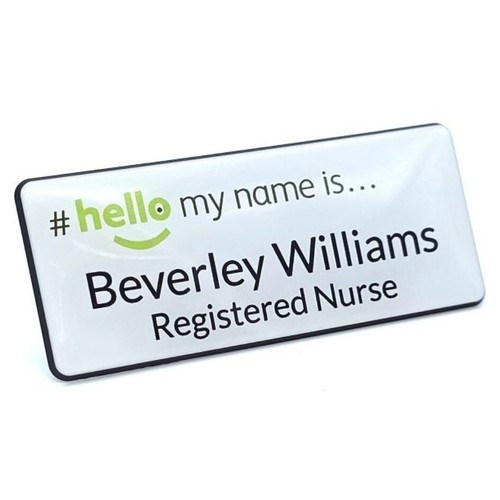 Hello name badge resin - hello, my