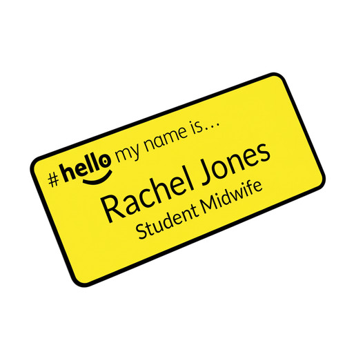 Hello name badge student - hello,