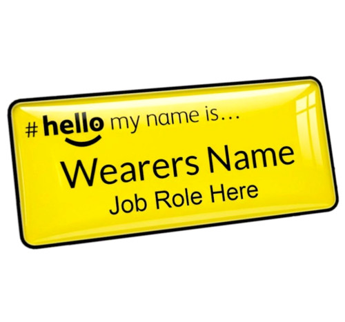 Hello name badge resin - my, is