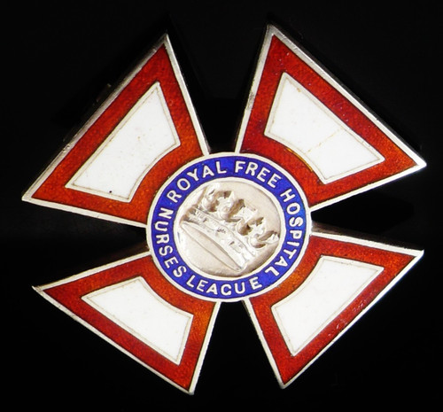 Sterling silver nursing - silver, badge
