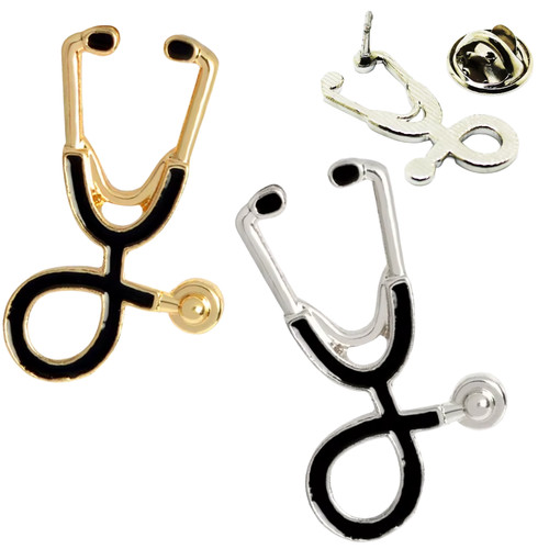 Doctor stethoscope pin - stethoscope, badge