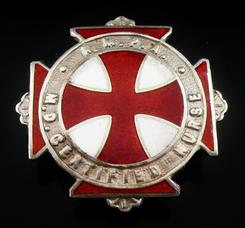 Sterling silver nursing badge - sterling,